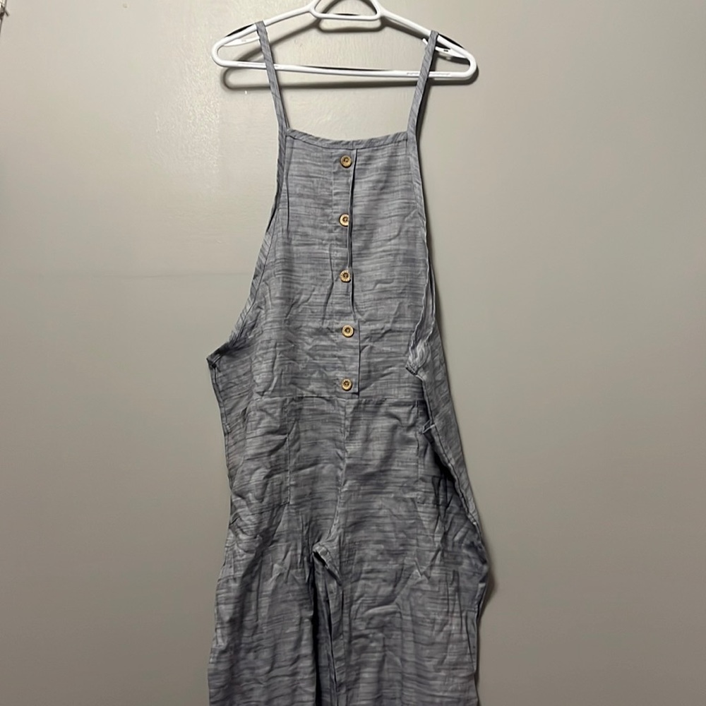 Light wash “Orange Farm” Jumpsuit Overalls Size XL